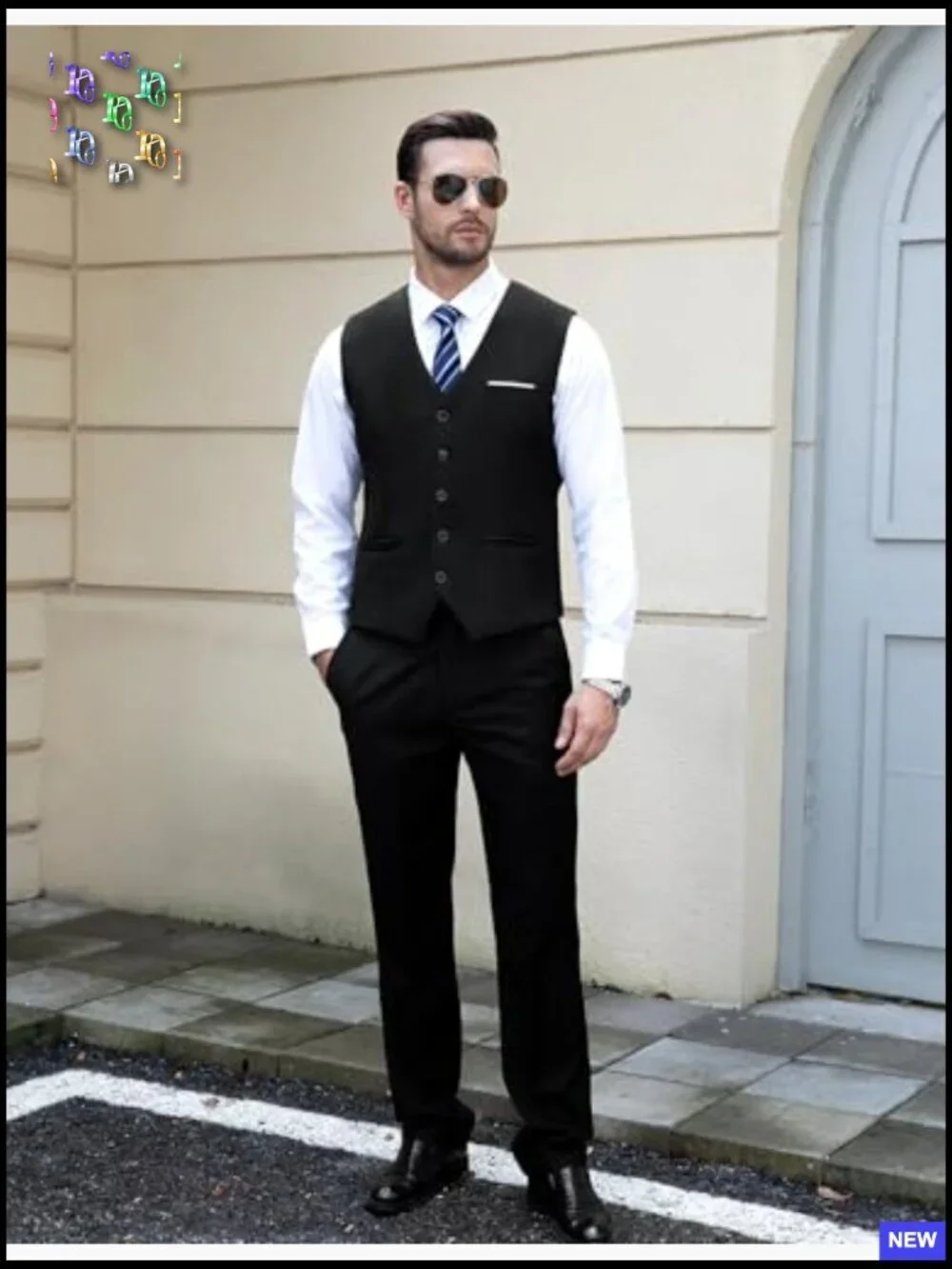 Slim Fit Suit Vest Formal Business Waistcoat Classic Elegant Menswear